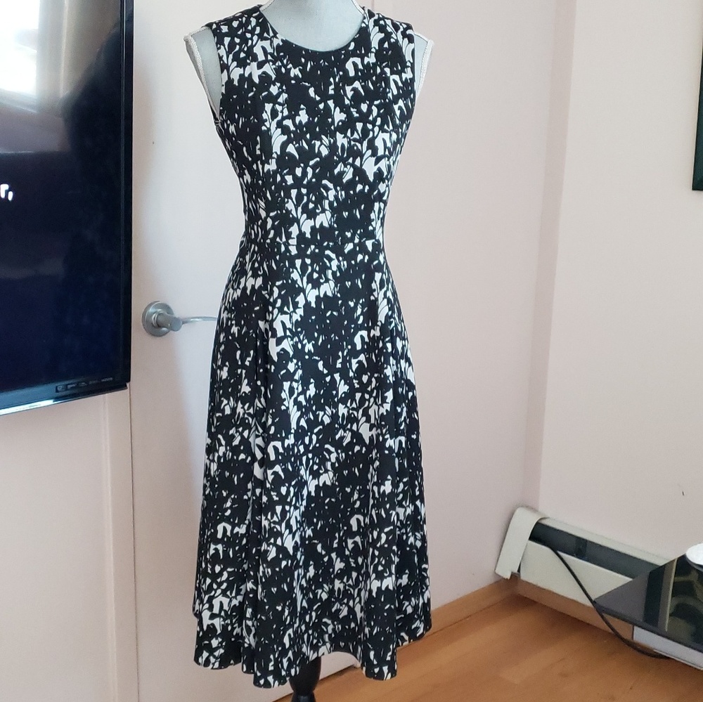 Brand new black/ white Calvin  Klein  midi dress